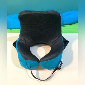 Langria 6 in 1 soft memory foam travel pillow with neck support and hoodie.
